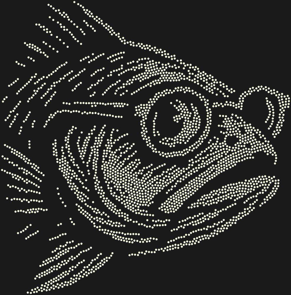 Трафарет Рыба в очках — RHT_FISHGLASS1_SS10_CRYSTAL_AB