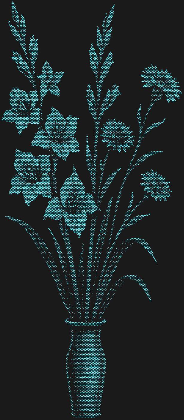 Трафарет Букет гладиолусов и васильков — GLADIOLUSVASE1