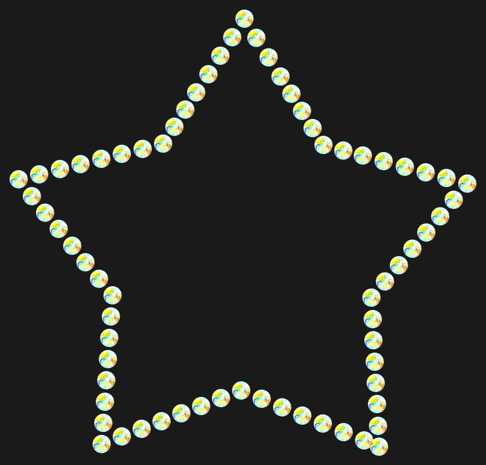 Трафарет Star contour — RHT_STAR1_SS20_CRYSTAL_AB