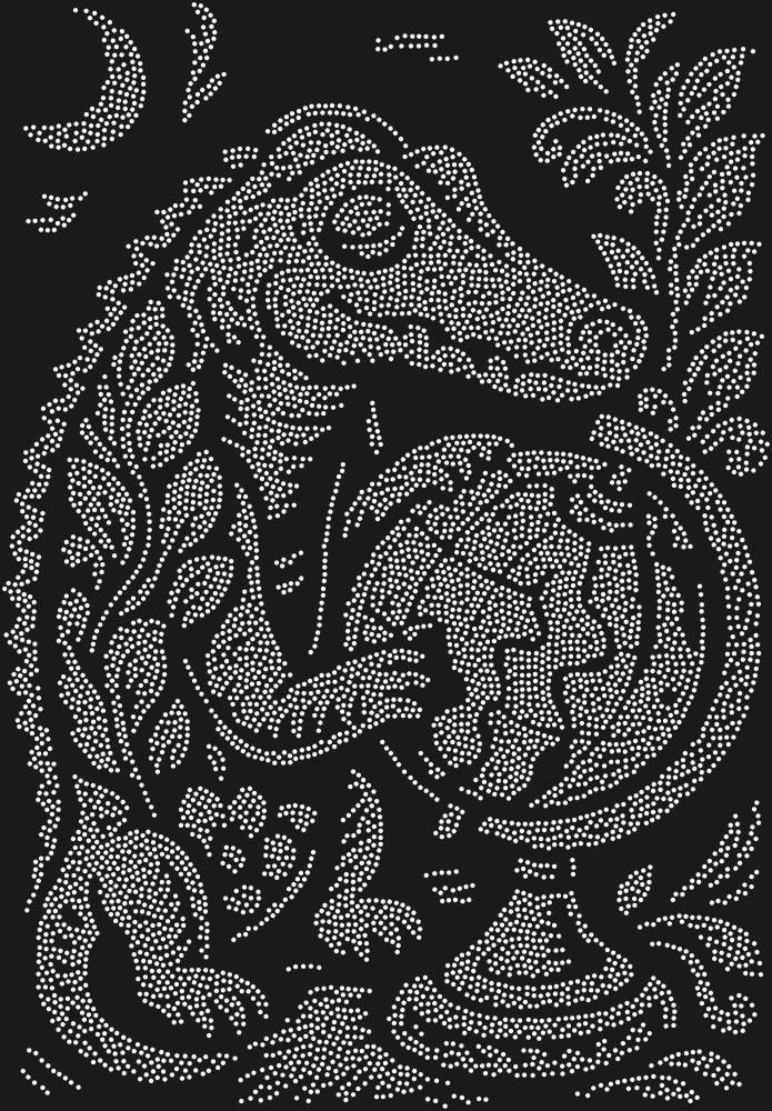 Трафарет Crocodile and the Old Globe — RHT_CROCODILEGLOBE1_SS12_CRYSTAL_CLEAR