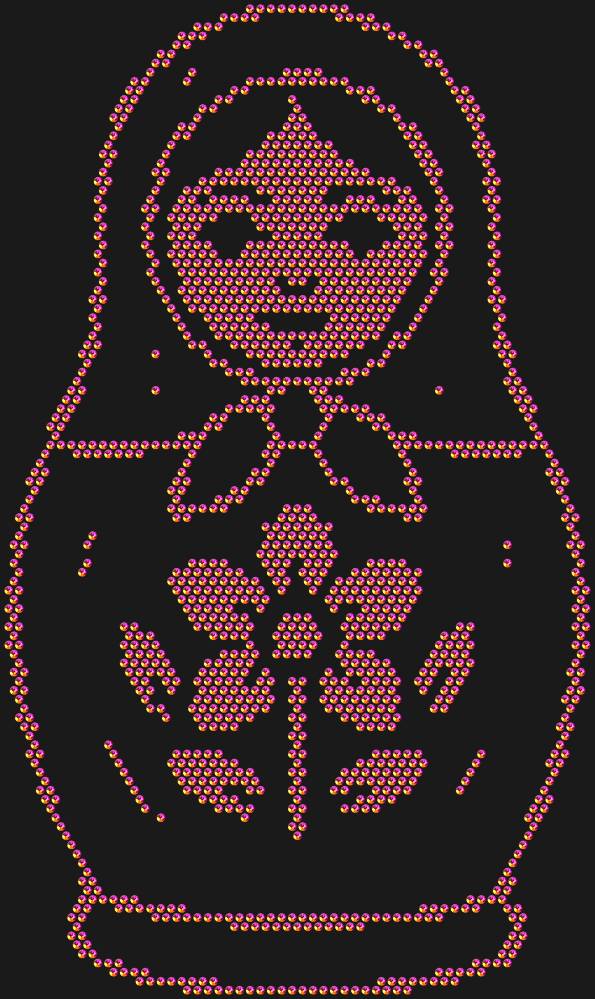 Трафарет Matryoshka doll — RHT_MATRYOSHKA1_SS10_RAINBOW