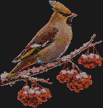 Рисунок из страз по номерам «Свиристель на ветке рябины» — это 5566 искрящихся граней, в которых застыло дыхание морозного утра и нежность певчей птицы, готовой расцвести на ваших глазах.