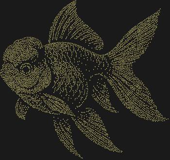 Рисунок из страз по номерам «Рыбка оранда» — это волшебный танец из 4713 сияющих искр, что оживят глубину океана на вашем холсте.