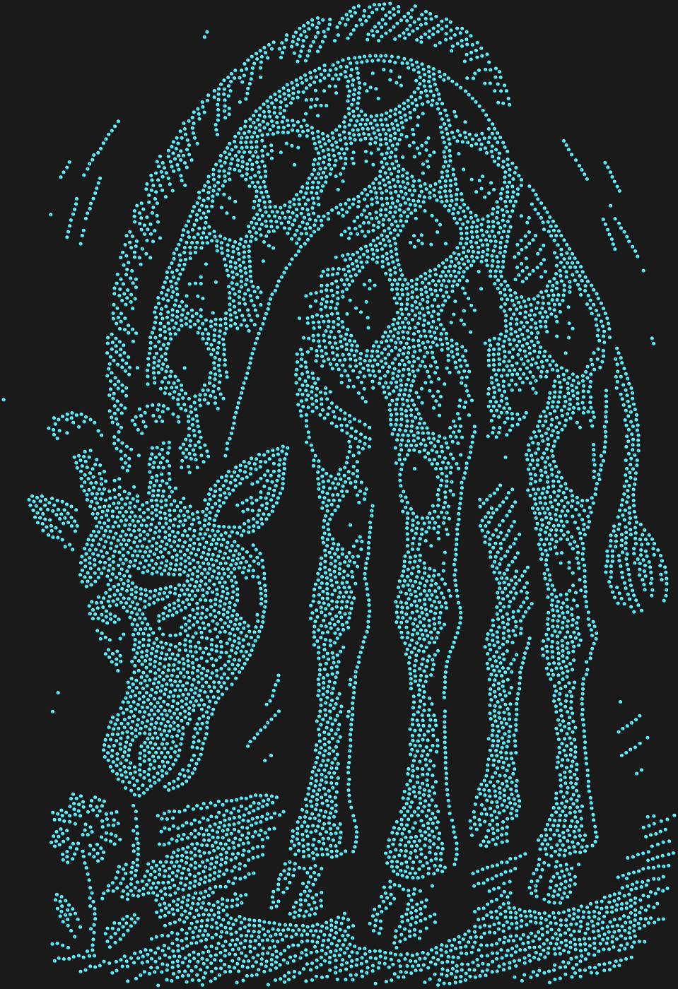 Трафарет Жираф и цветочек — GIRAFFE2