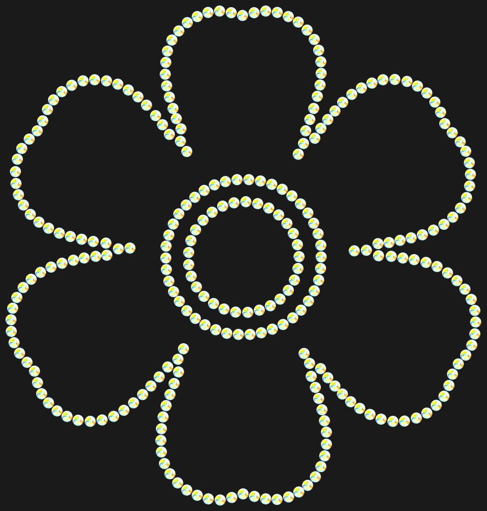 Трафарет Forget-me-not — RHT_FLOWER3_SS12_CRYSTAL_AB