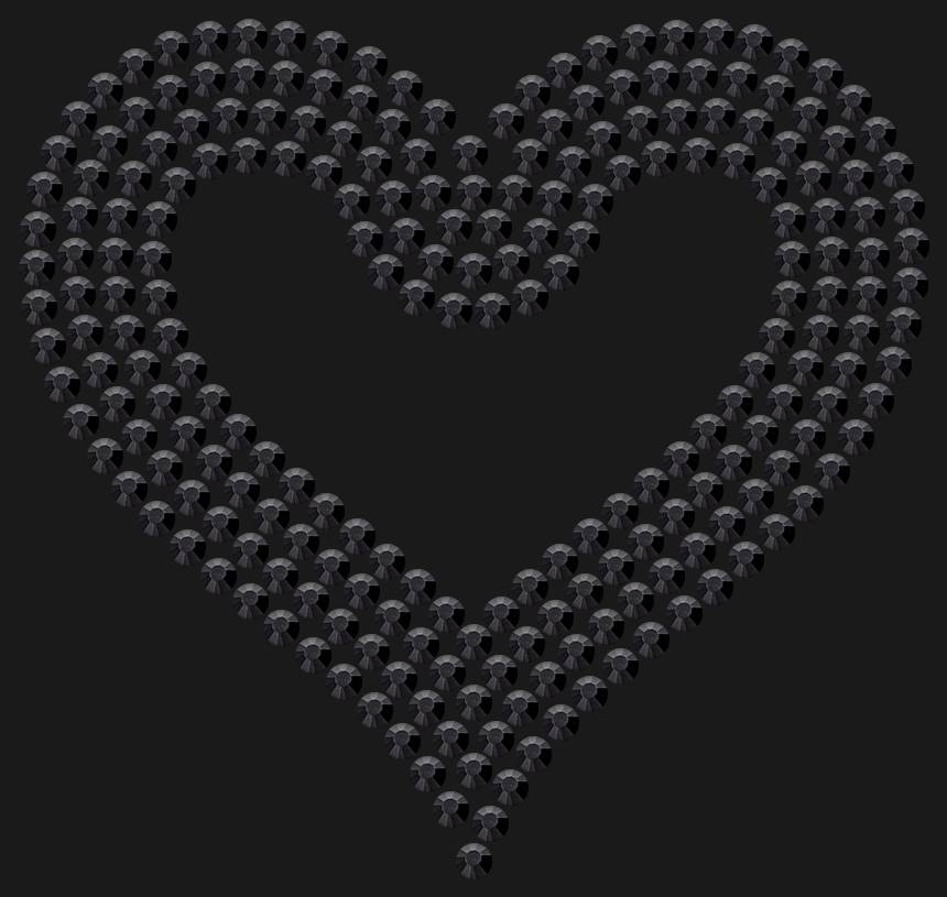 Трафарет Outline heart — RHT_HEART3_SS10_JET_BLACK