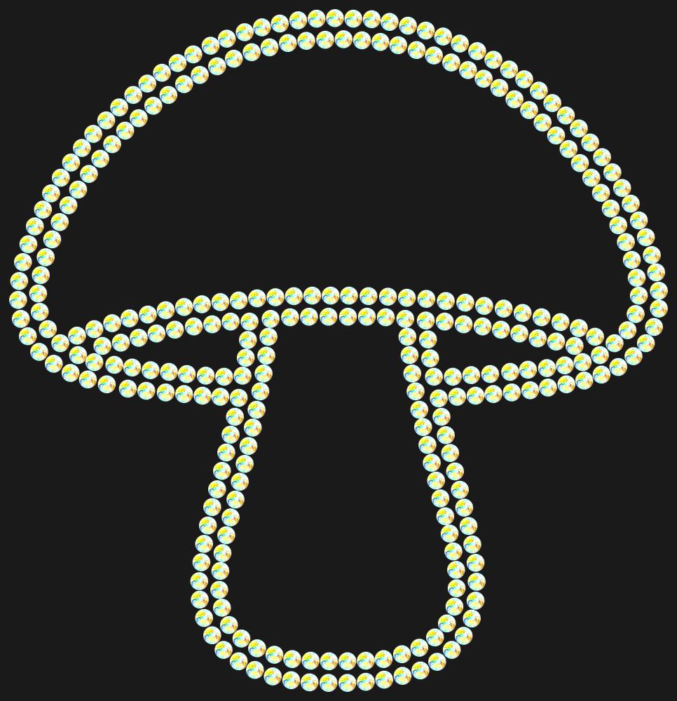 Трафарет Mushroom — RHT_MUSHROOM1_SS10_CRYSTAL_AB