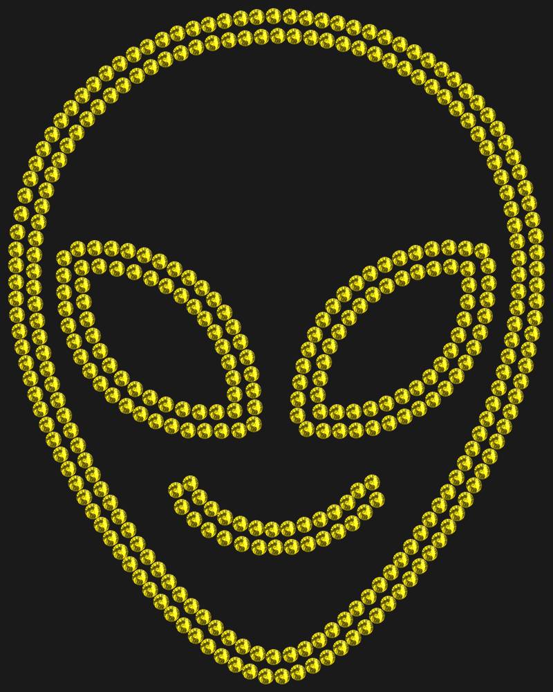 Трафарет Cute alien — RHT_UFO2_SS10_OLIVE