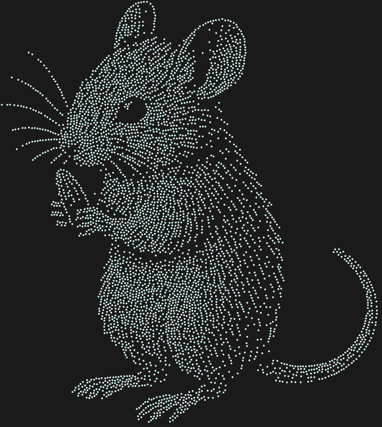 Трафарет Мышь с семечкой — MOUSETINY1