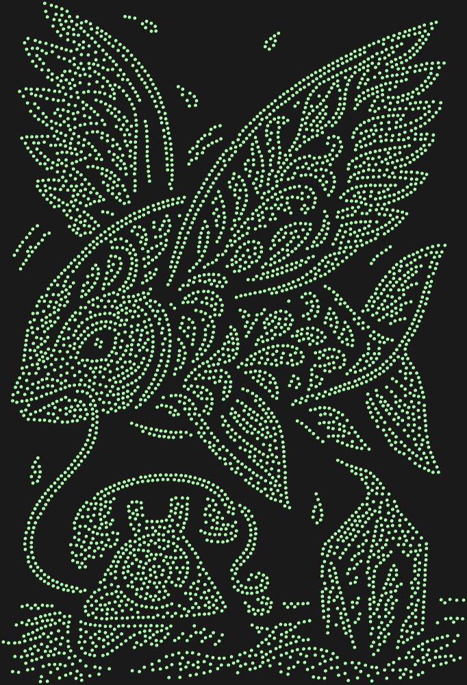 Трафарет Flying fish — RHT_FLYINGFISH1_SS10_LT_PERIDOT