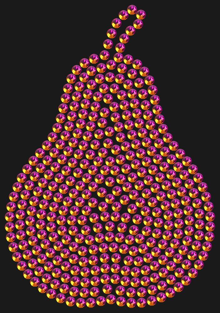 Трафарет Curved pear (plain) — RHT_PEAR1_SS16_RAINBOW