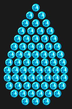 Rhinestone template "Mini Drop." 67 rhinestones. This minimalist accent seems to hold the freshness of morning, emphasizing the delicacy of your look.