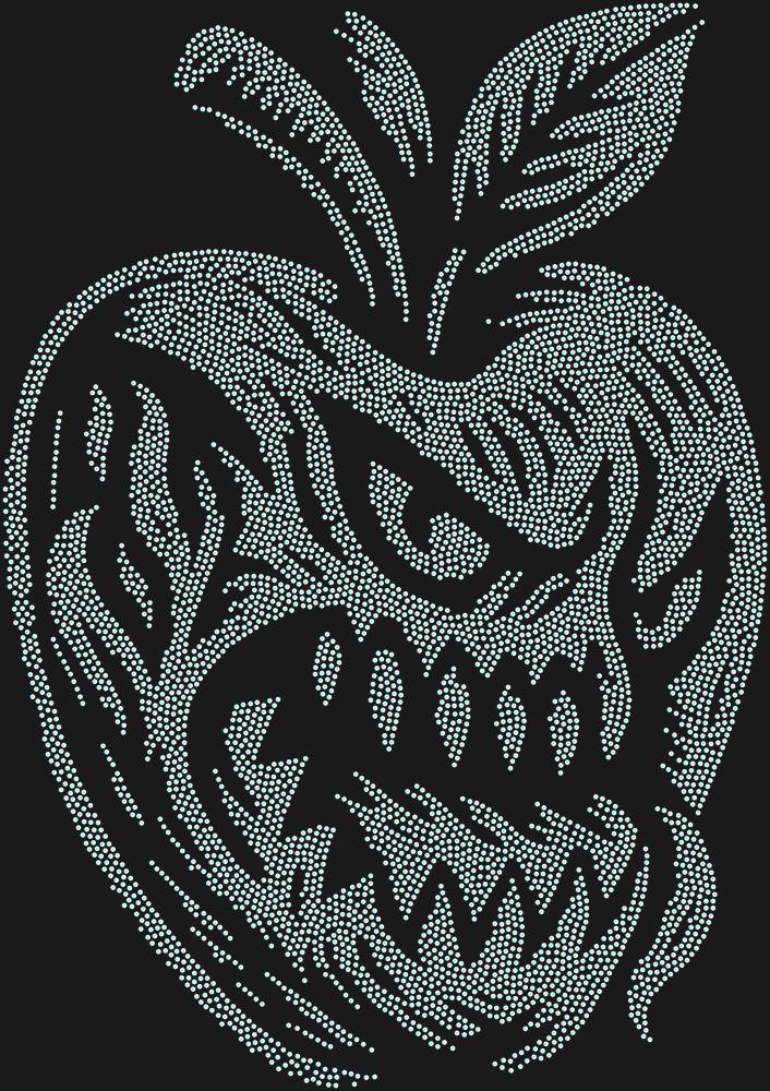Трафарет Apple monster — RHT_APPLEMONSTER1_SS3_CRYSTAL_AB_DMC