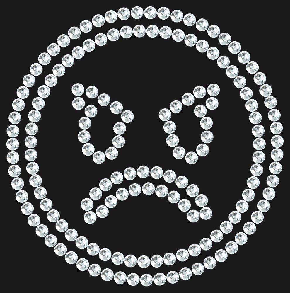 Трафарет Angry emoji — RHT_SMILE5_SS16_CRYSTAL_CLEAR