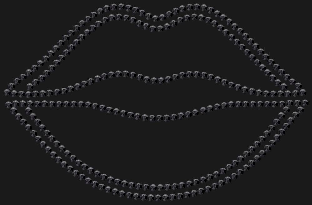 Трафарет Lips — RHT_LIPS1_SS16_JET_BLACK