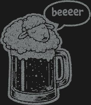 Трафарет из страз «По пивку?», искрящийся 8677 драгоценными камнями, зовёт в мир беззаботного веселья, где каждый блик — обещание радостных моментов.