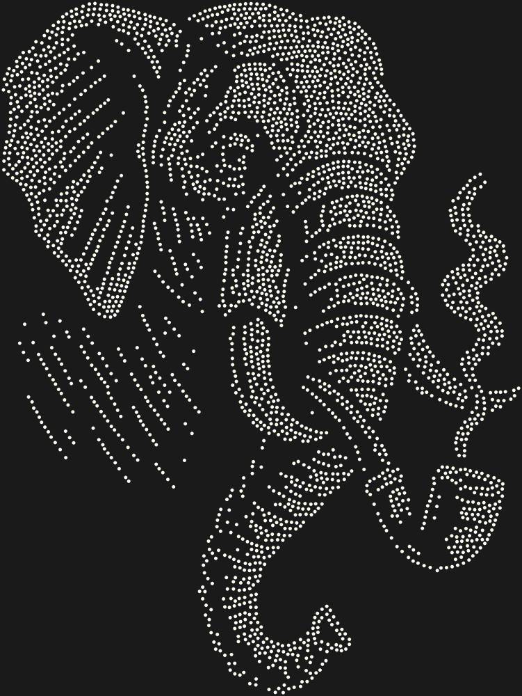 Трафарет Слон с трубкой — RHT_ELEPHANT2_SS10_CRYSTAL_AB