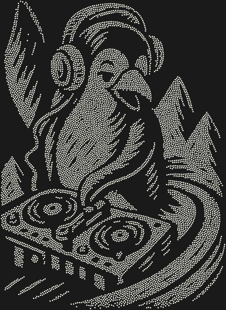 Трафарет Пингвин-диджей — RHT_PENGUINDJ1_SS16_CRYSTAL_AB