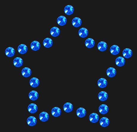 Трафарет Mini star contour — RHT_STAR4_SS10_SAPPHIRE