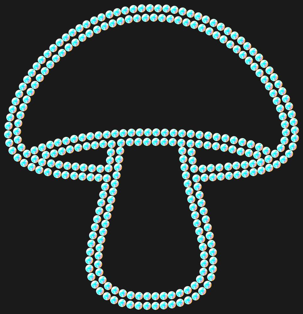 Трафарет Mushroom — RHT_MUSHROOM1_SS10_CRYSTAL_AB_DMC