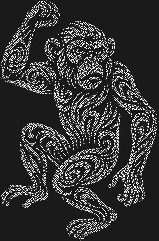 Трафарет Обезьяна — RHT_MONKEY1_SS12_CRYSTAL_CLEAR