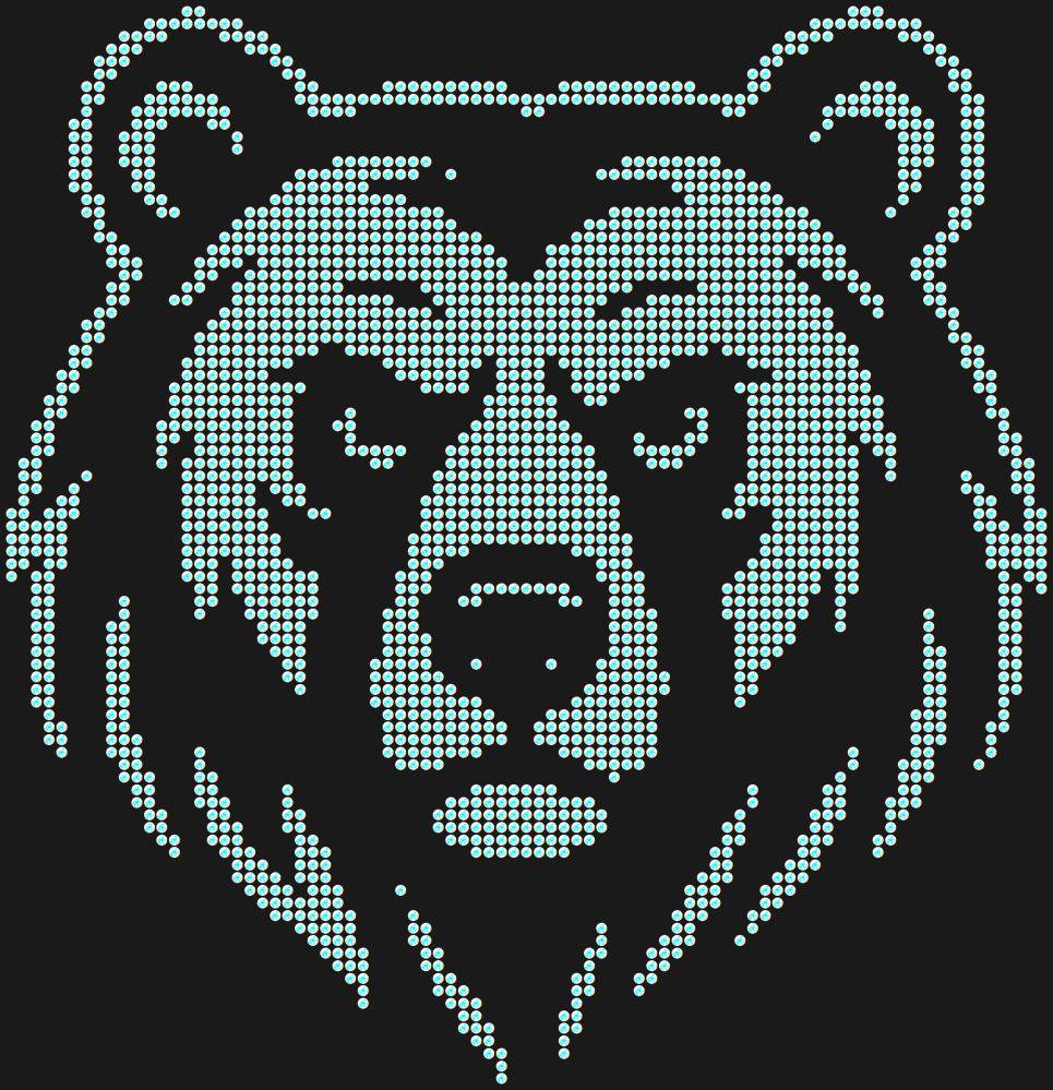 Трафарет Bear — RHT_BEAR1_SS6_CRYSTAL_AB_DMC
