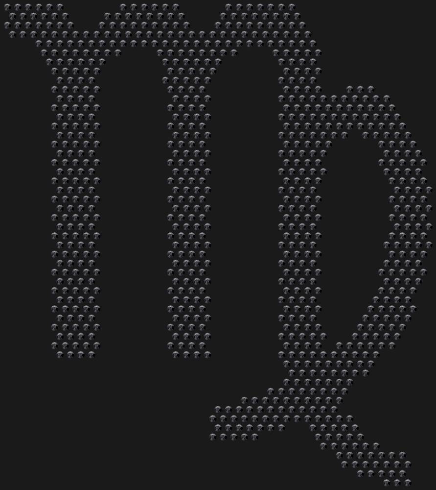 Трафарет Zodiac sign Virgo — RHT_ZODIACVIRGO1_SS10_JET_BLACK