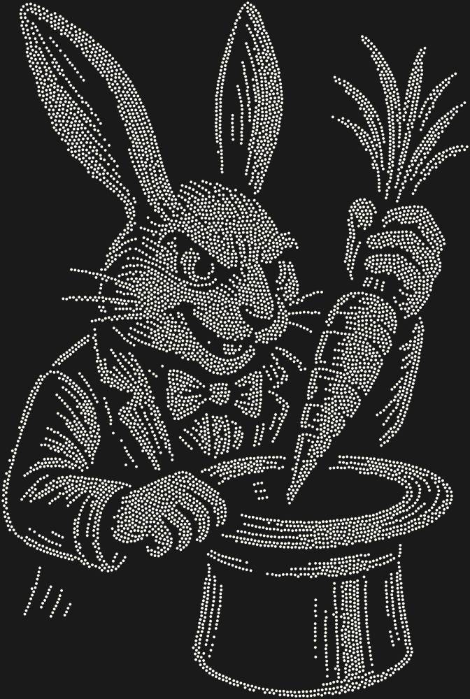 Трафарет Кролик-фокусник — RHT_RABBIT1_SS4_CRYSTAL_AB
