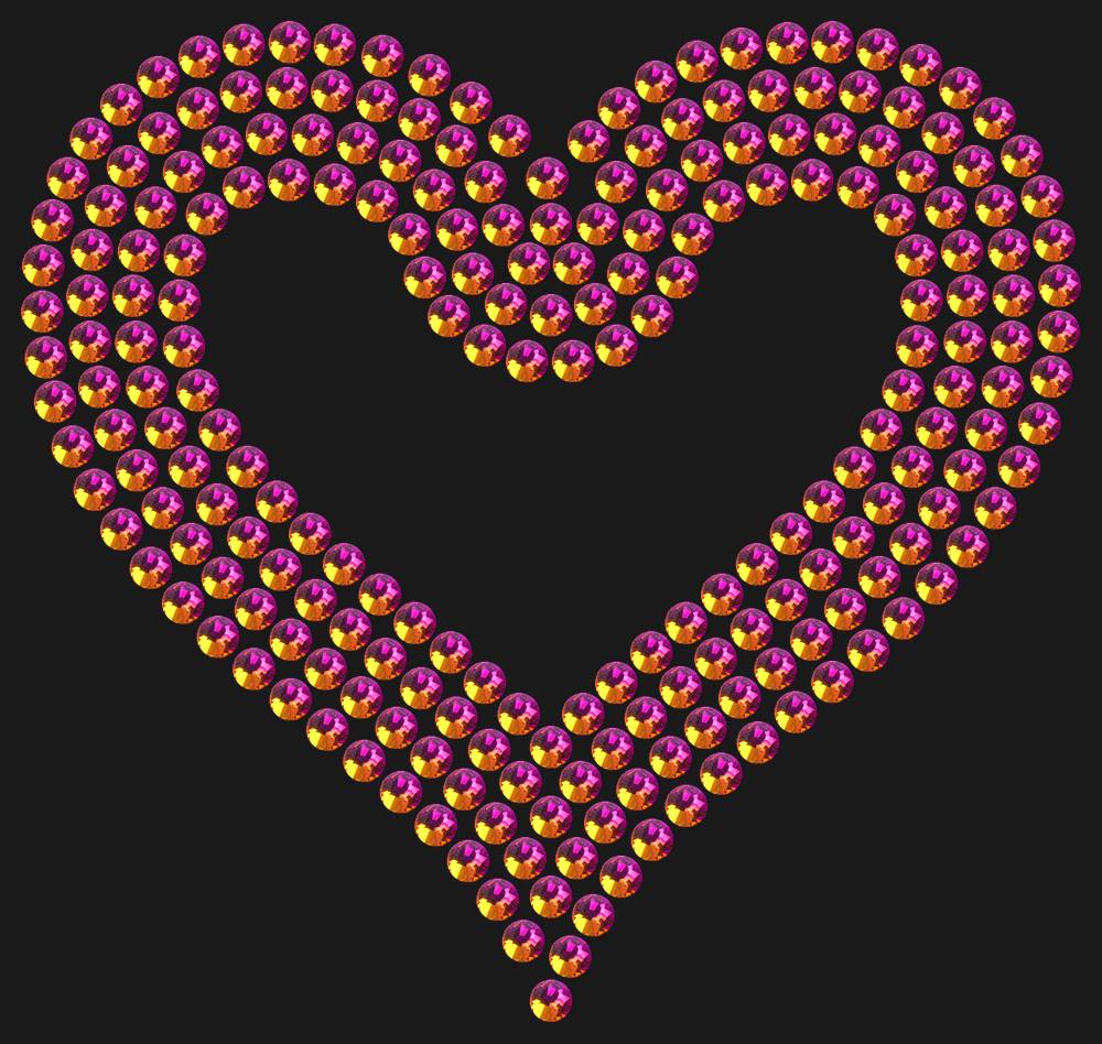 Трафарет Outline heart — RHT_HEART3_SS16_RAINBOW