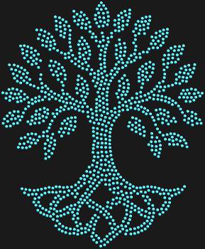 Stencil by numbers "Tree of Life". 1176 rhinestones. A motif filled with the energy of nature and balance will become an elegant decoration in any creative work.