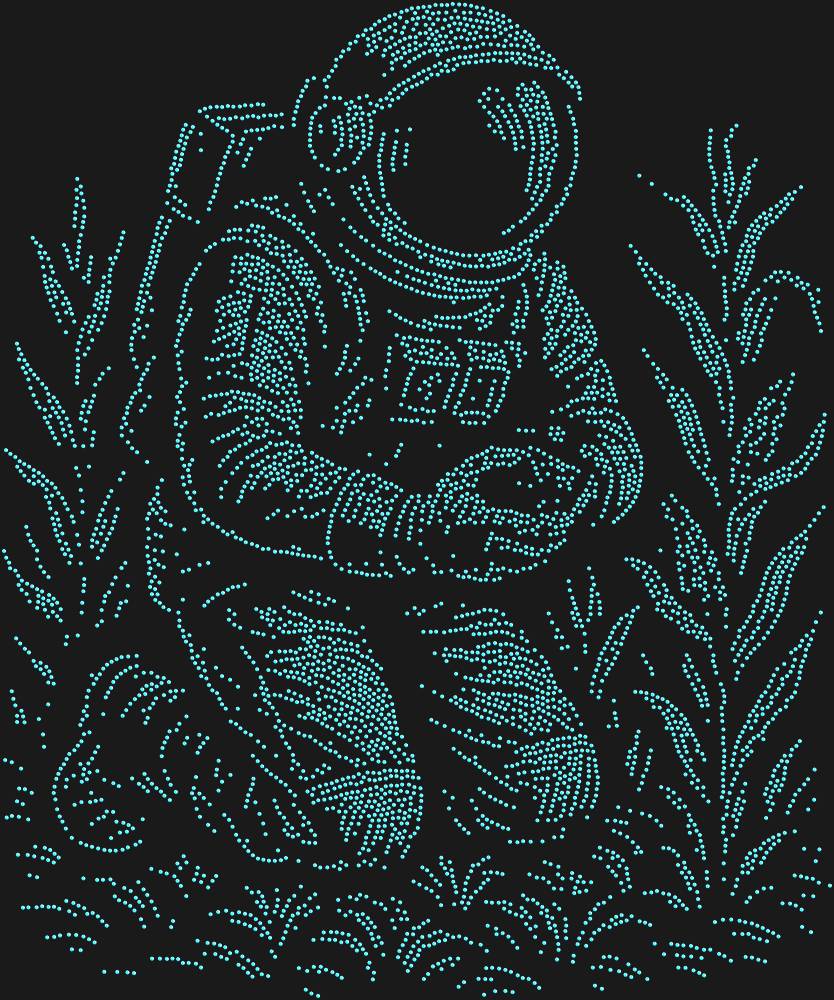 Трафарет Астронавт-фермер — RHT_ASTRONAUT1_SS16_LT_SAPPHIRE