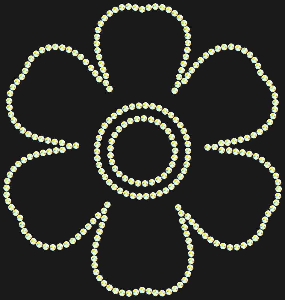 Трафарет Forget-me-not — RHT_FLOWER3_SS10_CRYSTAL_AB