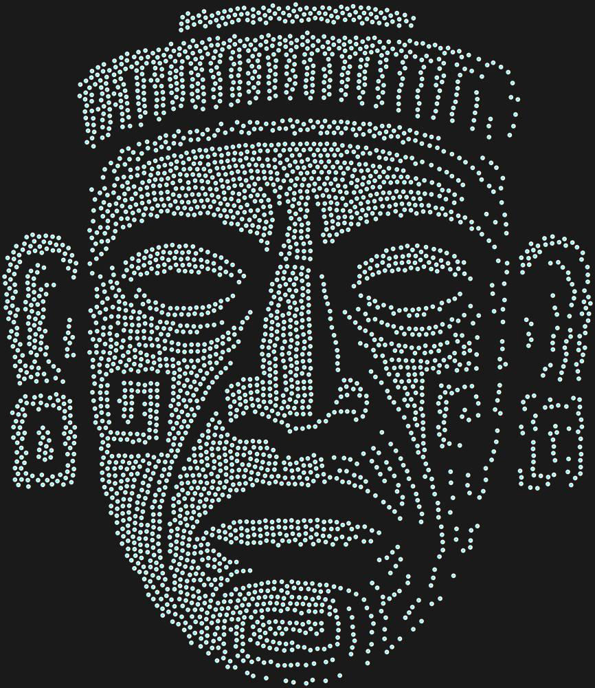 Трафарет Маска Мексика — RHT_MEXICANMASK1_SS16_CRYSTAL_AB_DMC