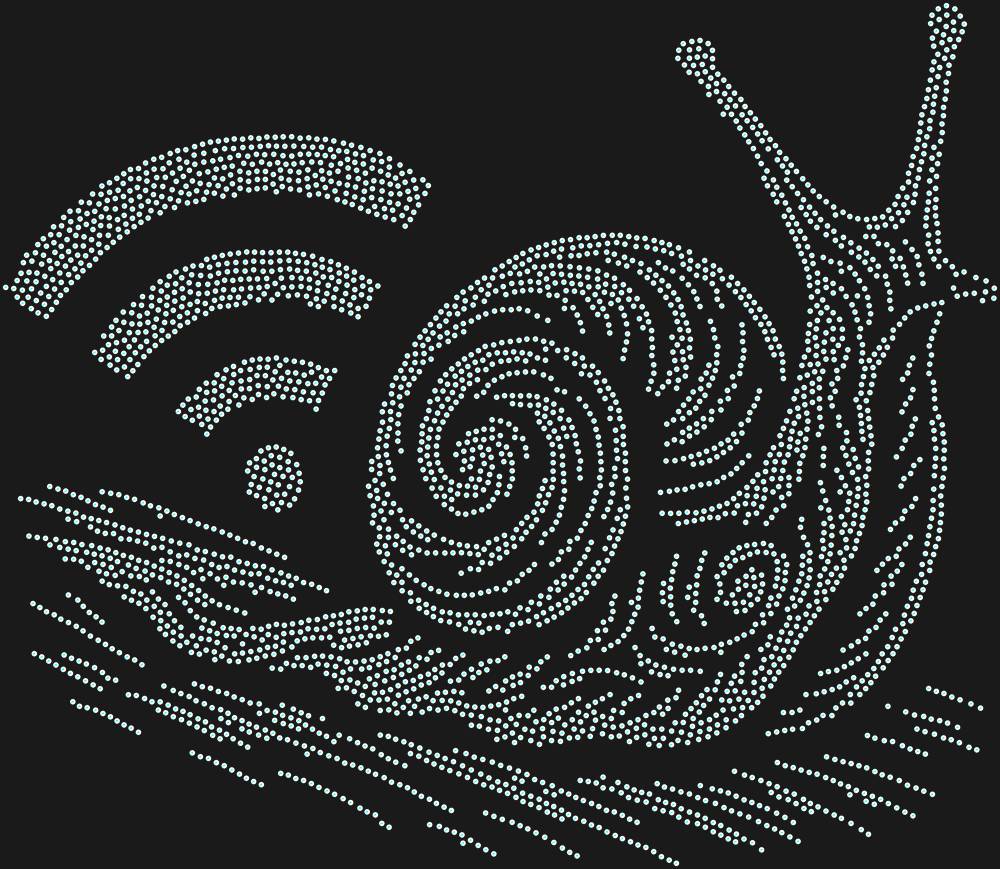 Трафарет Медленный интернет — RHT_SNAIL3_SS20_CRYSTAL_AB_DMC