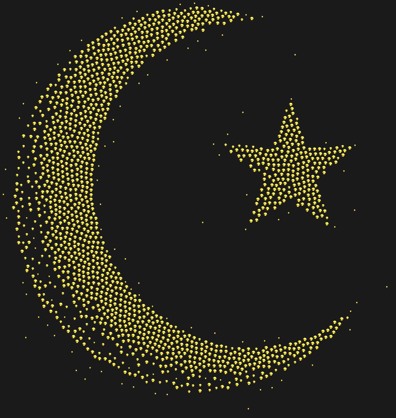 Трафарет Месяц и звезда (мини версия) — MOONSTAR2