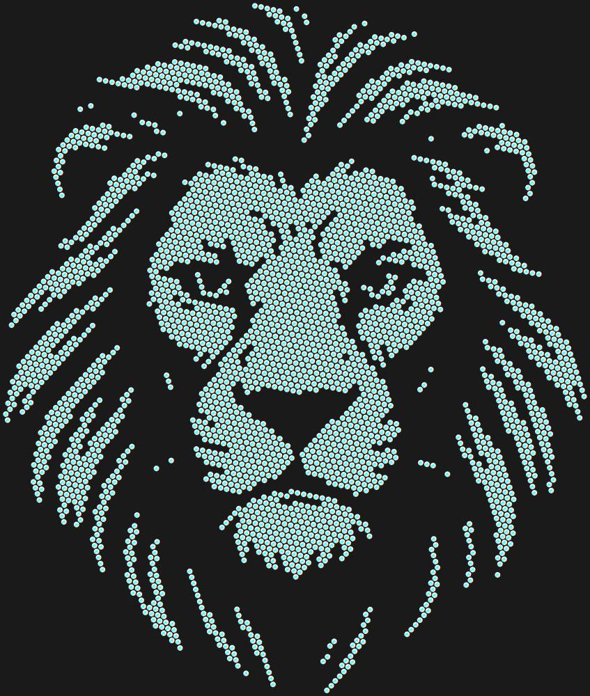Трафарет Leo — RHT_LION1_SS6_CRYSTAL_AB_DMC