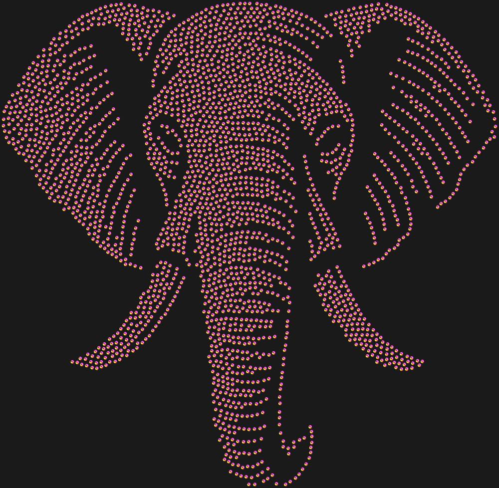 Трафарет Слон — RHT_ELEPHANT1_SS10_RAINBOW