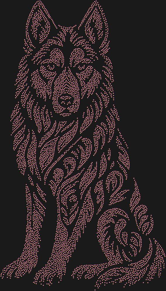 Трафарет Хаски — RHT_HUSKY1_SS5_RAINBOW