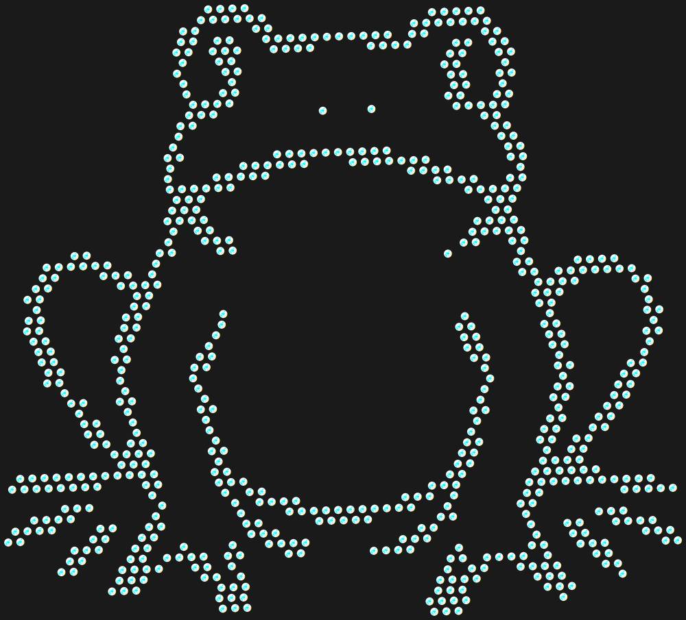Трафарет Frog — RHT_FROG1_SS20_CRYSTAL_AB_DMC