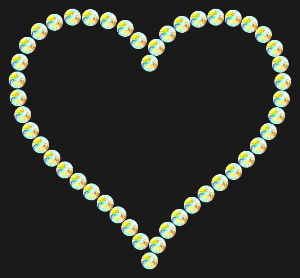 Трафарет Contoured heart — RHT_HEART6_SS10_CRYSTAL_AB