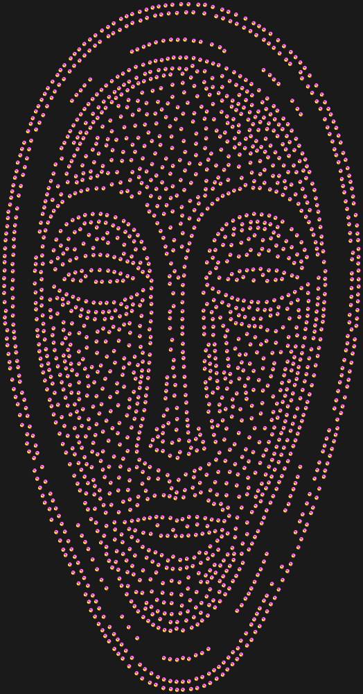 Трафарет African-style mask — RHT_AFRICANMASK1_SS10_RAINBOW