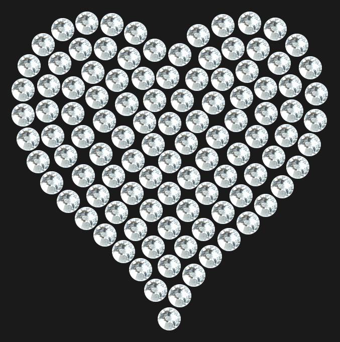 Трафарет Mini heart dense — RHT_HEART1_SS16_CRYSTAL_CLEAR