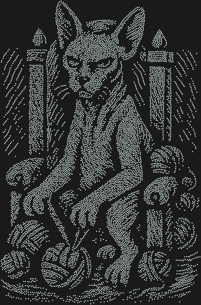Трафарет Emperor Cat — RHT_CATEMPEROR1_SS5_CRYSTAL_AB_DMC