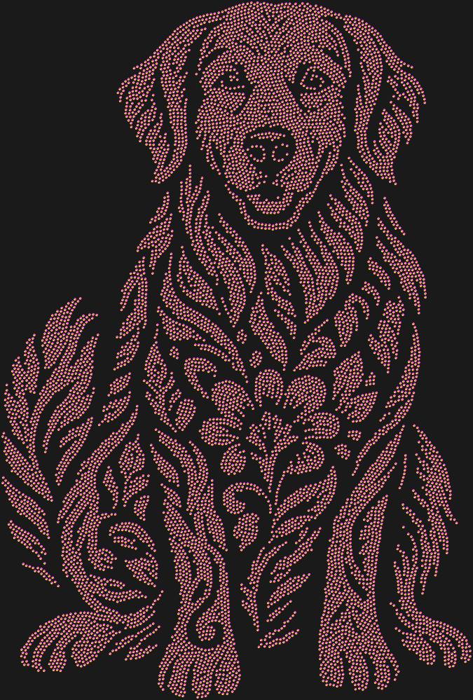 Трафарет Золотистый ретривер — RHT_GOLDENRETRIEVER1_SS8_RAINBOW