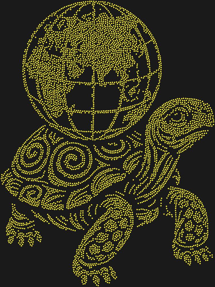 Трафарет Черепаха, держащая земной шар — RHT_TURTLE3_SS16_TOPAZ