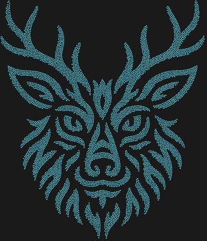 Маска Олень-дух - народы Севера, 6227 сияющих страз, – это дыхание мистики Севера, где древние духи танцуют в каждом блике, оживляя образ грации и силы.