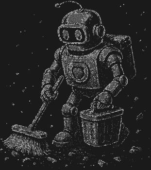 «Космический робот-уборщик» из 5285 сияющих страз – это не просто набор, это билет в мир фантазий, где каждая искра воплощает мечту о чистоте звездных просторов.