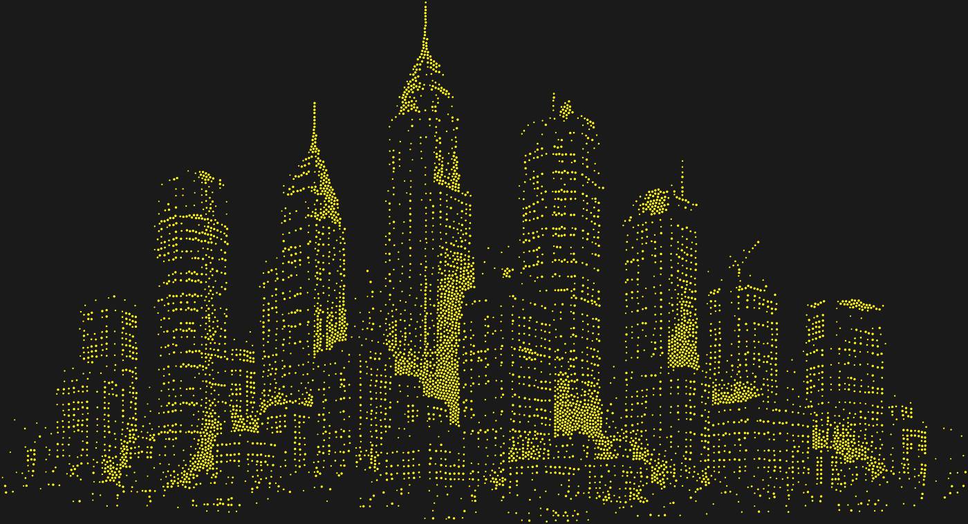 Трафарет Панорама ночного города — CITYNIGHT1