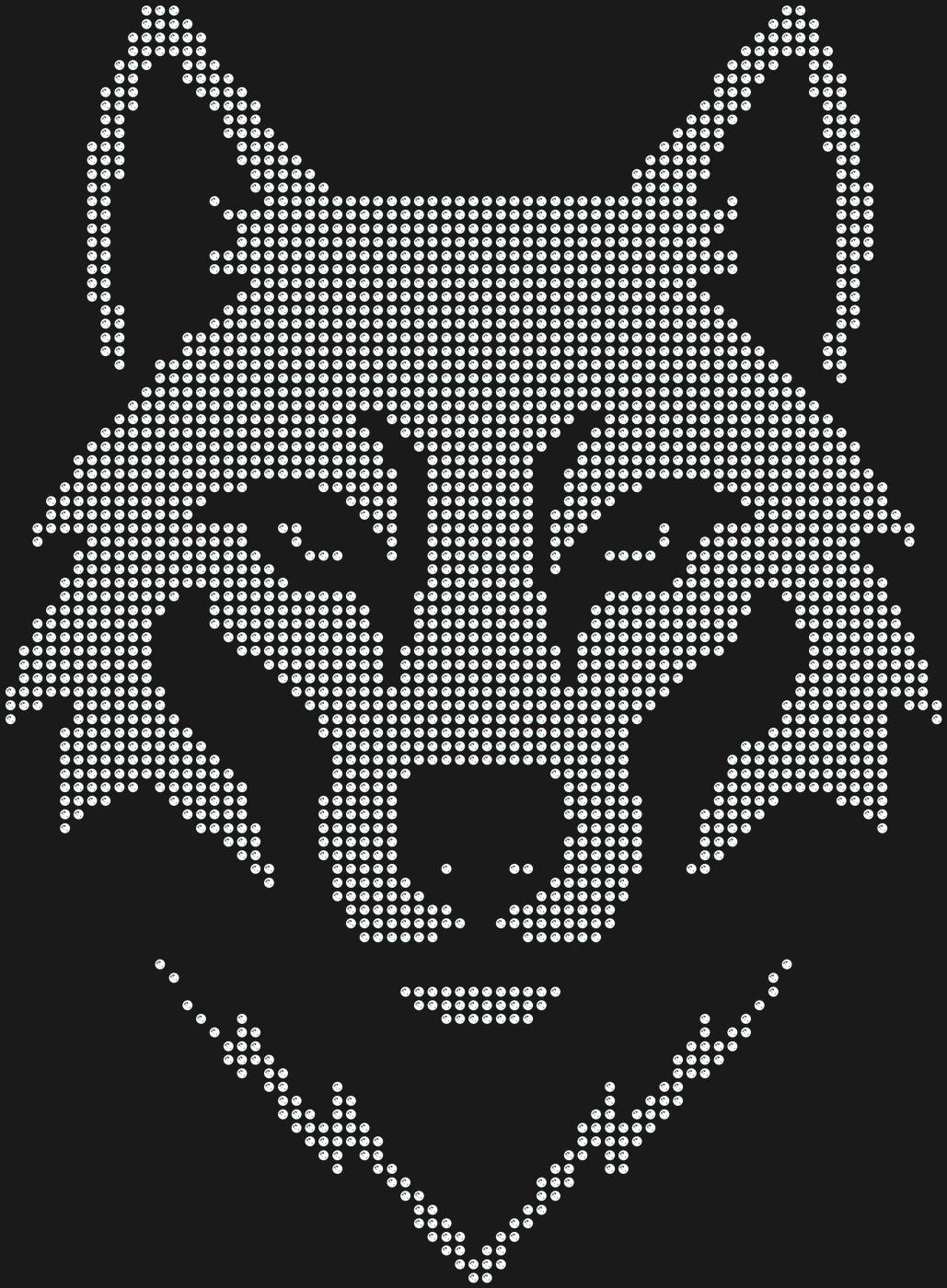 Трафарет Голова волка анфас — WOLFHEAD1