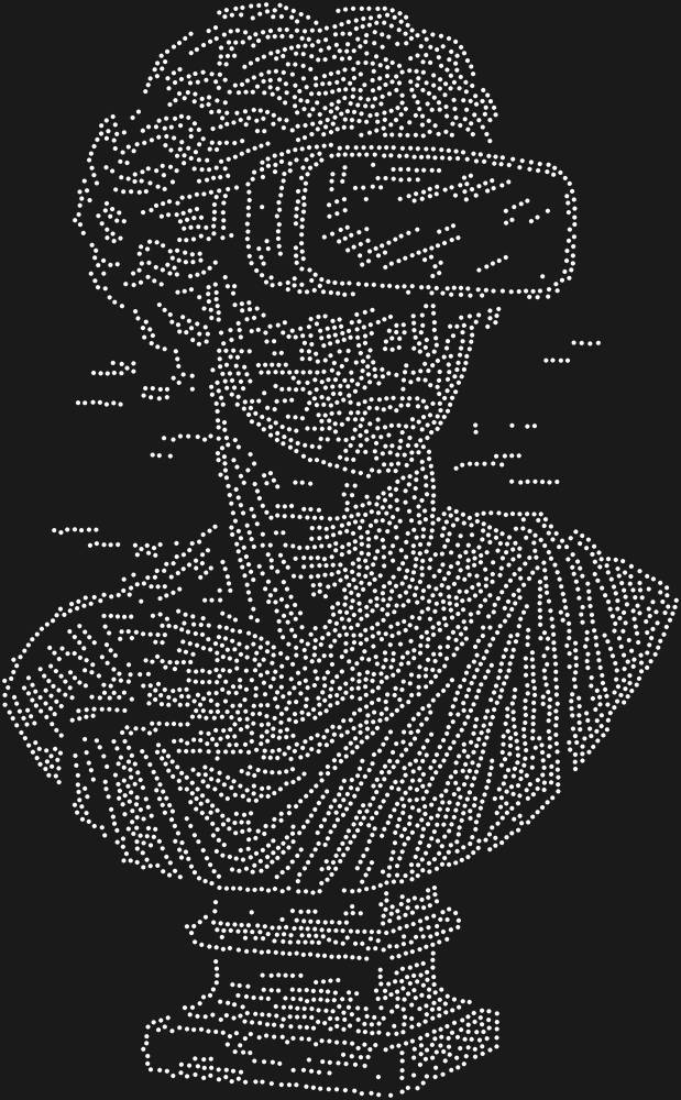 Трафарет Заглюченный Бюст — RHT_GLAZEDBUST1_SS20_CRYSTAL_CLEAR